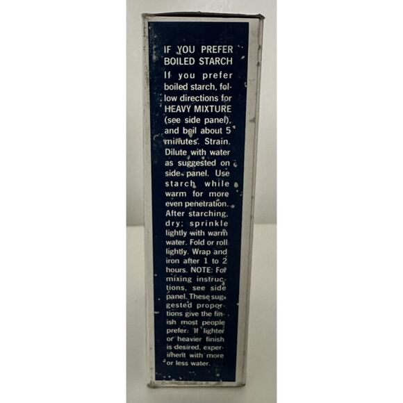 Vintage Argo New Old Stock Powdered Gloss Laundry Starch 16 oz Blue Box Full - Picture 3 of 7